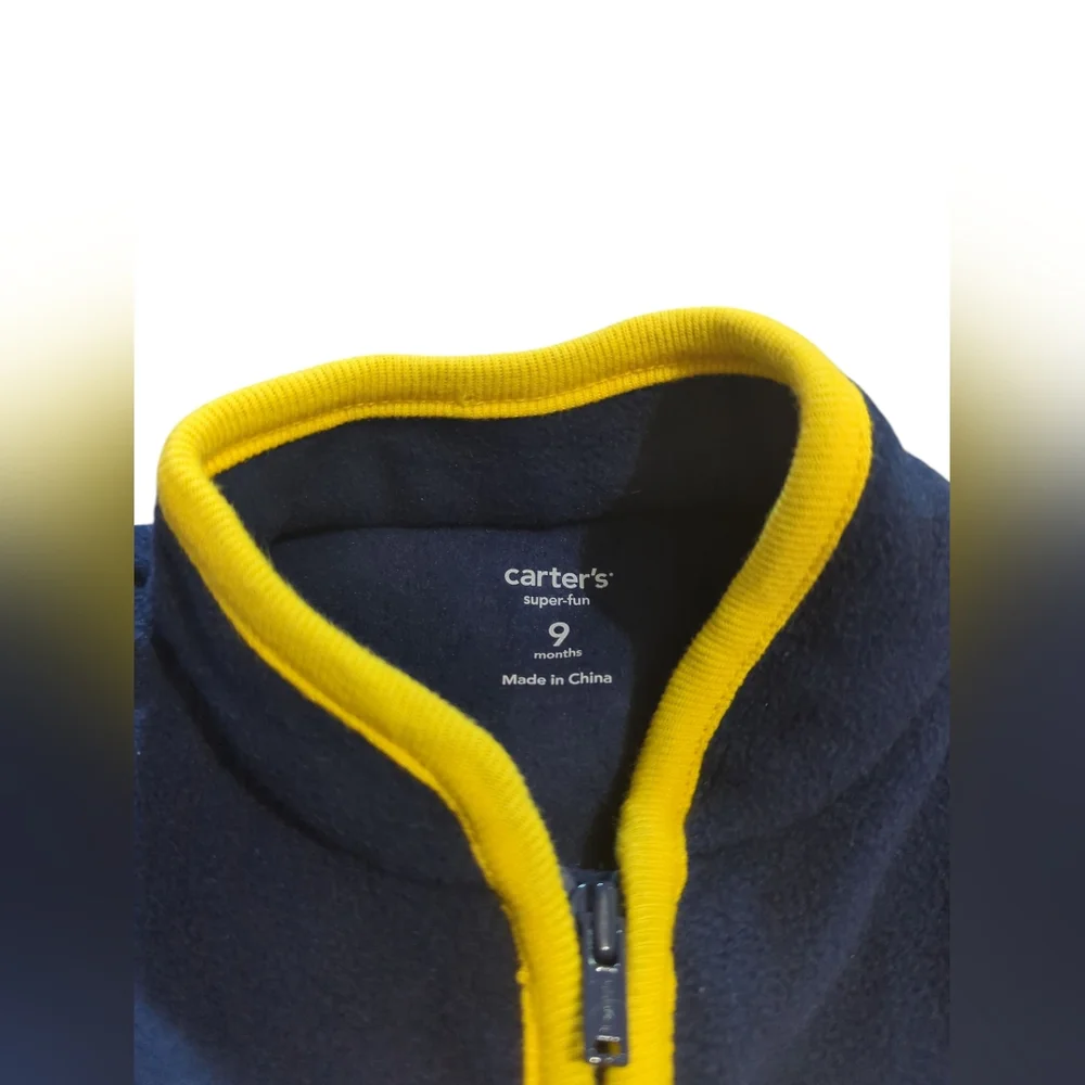 Carter's Blue And Yellow Long Sleeve Sweatshirt Size 9 Months.
